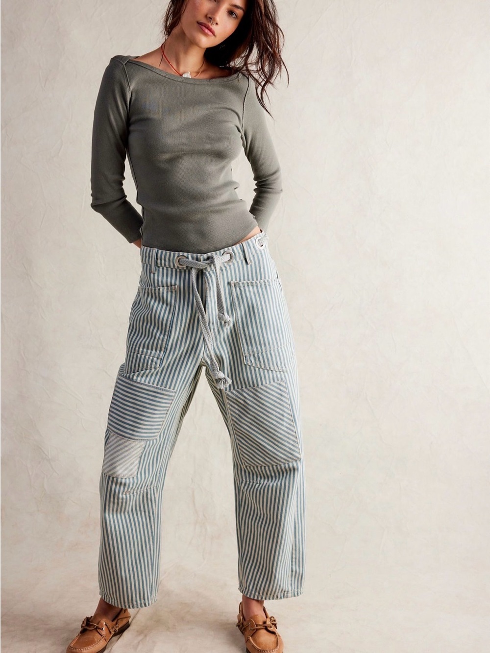 Free People We The Free Moxie Railroad Low-Slung Jeans size 28